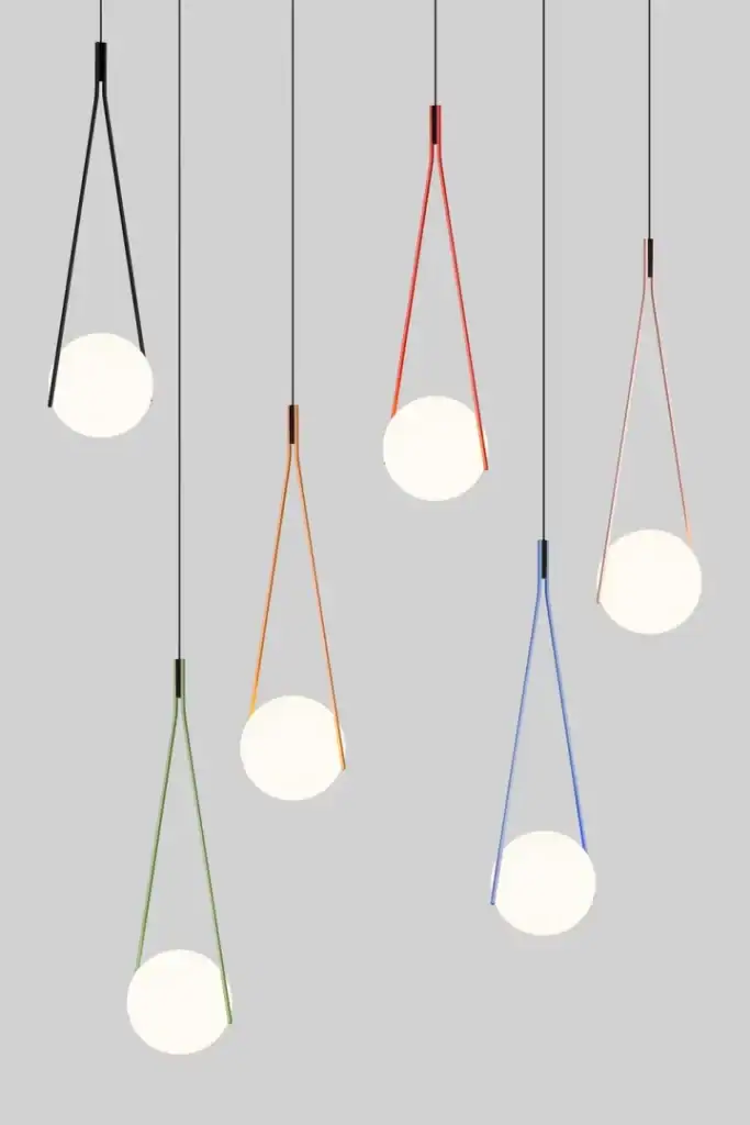 Moooi NomNom pendant, multiple globes at staggered heights